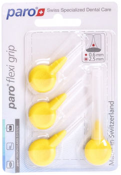 Paro Flexi Grip Ершики цилиндрические, очень мягкие, диаметр 2,5 мм, желтые, 4 шт