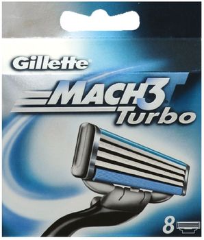 Gillette Mach3 Turbo сменные кассеты 8 шт