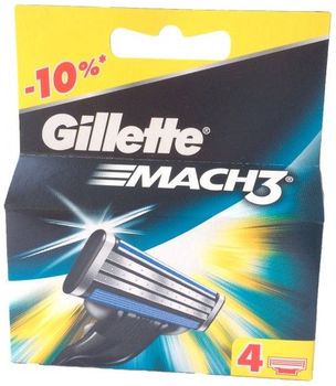Gillette Mach3 сменные кассеты 4 шт