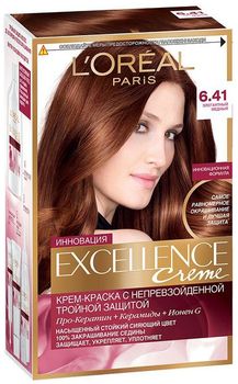 Loreal EXCELLENCE краска для волос тон 6.41 медный тёмно-русый