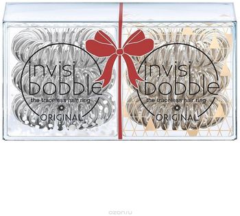 Invisibobble Резинка-браслет для волос Holiday Duo Pack серебряный/бронзовый