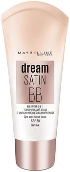Maybelline тональный крем Dream Satin BB 8-in-1 SPF30 тон 2 светлый