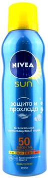 Nivea Сан спрей солнцезащитный освежающий Защита и Прохлада SPF50 200мл