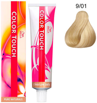 Wella Color Touch Тонирующая крем-краска без аммиака 9/01 очень светлый блонд песочный 60мл