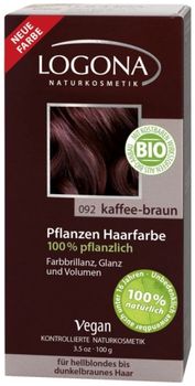 LOGONA растительная краска для волос 092 кофейно-коричневый 100g