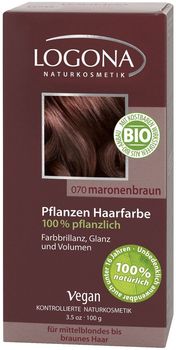 LOGONA растительная краска для волос 070 каштан коричневый 100g