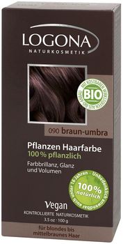 LOGONA растительная краска для волос 090 умбра темно-коричневый 100g
