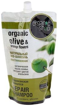 Organic shop шампунь восстановление с органическим маслом оливы и экстрактом цветов апельсина 500мл