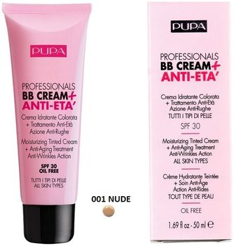 Pupa тональный крем антивозрастной Professionals BB Cream+Anti-Eta №001 Телесный