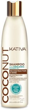 Kativa Coconut Восстанавливающий шампунь с органическим кокосовым маслом для поврежденных волос 250мл
