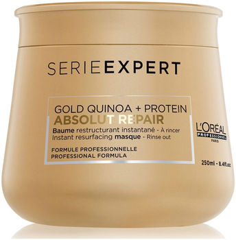 Loreal Absolut Repair Gold Quinoa + Protein Маска с кремовой текстурой для восстановления поврежденных волос 250мл
