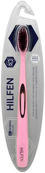 BC Pharma Хилфен зубная щетка средней жесткости с черной щетиной розовая