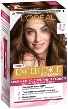 Loreal Excellence Краска для волос тон 4.3 Золотой каштановый