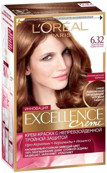 Loreal Excellence Краска для волос тон 6.32 Золотистый темно-русый