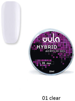 Wula nailsoul Гель акриловый Hybrid acrylic gel, 15 мл тон 01 Clear прозрачный