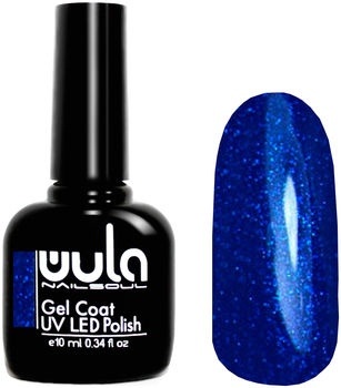Wula nailsoul гель лак 10мл тон 333 темный ультрамариновый с синим глиттером