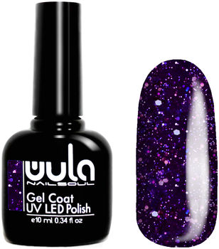 Wula nailsoul гель лак 10мл тон 423 фиолетовый с искрящимися блестками