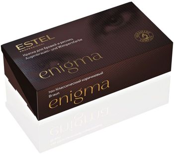 Estel Enigma Краска для бровей и ресниц тон классический коричневый, набор