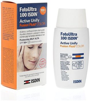 Isdin Флюид тональный для лица FotoUltra 100 Active Unify Fusion Fluid COLO SPF 50+ 50мл