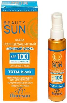 Флоресан Beauty sun Солнцезащитный крем Полный блок SPF100 75мл