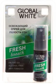 Global white Освежающий спрей для полости рта Олива и петрушка 15мл