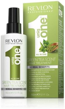 Revlon Uniq one HAIR GREEN TEA TREATMENT Спрей-маска для ухода за волосами с ароматом зеленого чая 150мл