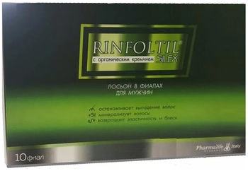 Ринфолтил Силекс лосьон для мужчин усиленная формула от выпадения волос с кремнием 10мл N10