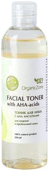 OZ! OrganicZone Тоник для лица с AHA-кислотами, для жирной и проблемной кожи 250 мл