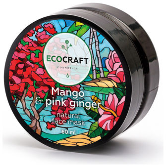 Ecocraft Маска для сияния кожи лица Манго и розовый имбирь 60 мл