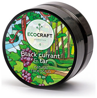 Ecocraft Скраб для лица Черная смородина и смола 60 мл