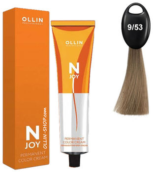 Ollin N-JOY 9/53 блондин махагоново-золотистый перманентная крем-краска для волос 100мл