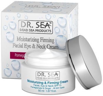 Dr.Sea Увлажняющий и укрепляющий крем для лица, глаз и шеи с экстрактами граната и имбиря SPF15 50мл [206]