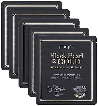 Petitfee Маска для лица гидрогелевая BLACK PEARL & GOLD HYDROGEL MASK PACK 1 шт