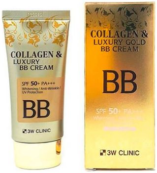 3W Clinic Collagen & Luxury Gold BB Cream коллагеновый ВВ крем с коллоидным золотом 50мл