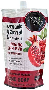 Organic shop Мыло для рук жидкое Гранатовый браслет витаминное 500мл Дой-пак