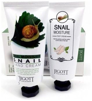 Jigott Real Moisture набор крем для рук с экстрактом слизи улитки 100мл+ крем для ног с экстрактом слизи улитки 100мл