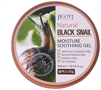 Jigott Natural увлажняющий успокаивающий гель с экстрактом муцина черной улитки 300мл