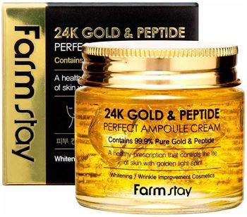 FarmStay Ампульный крем с золотом и пептидами 80мл