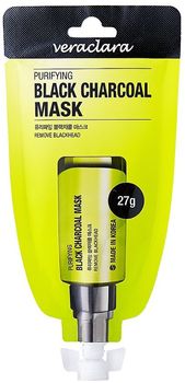 Veraclara Purifying Black Charcoal Mask Маска-пленка для очищения лица с древесным углем 27г