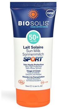 Biosolis Солнцезащитное молочко для лица и тела SPF50+ Sport 75мл