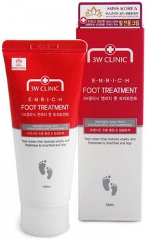 3W Clinic Крем для ног лечебный Enrich Foot Treatment 100мл