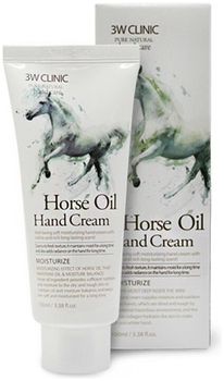 3W Clinic Крем для рук увлажняющий ЛОШАДИНОЕ МАСЛО Horse Oil Hand Cream 100мл