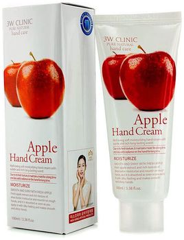 3W Clinic Крем для рук увлажняющий с экстрактом ЯБЛОКА Apple Hand Cream 100мл