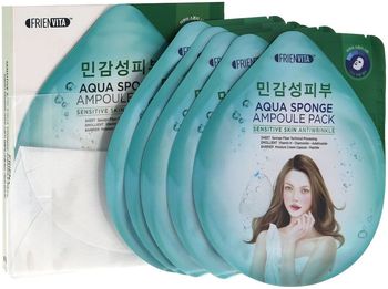 Frienvita Ампульная маска-крем Aqua Sponge Sensitive для чувствительной кожи с гиалуроновой кислотой, центеллой и пептидами 28г N5