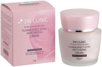 3W Clinic Увлажнение Крем для лица Flower Effect Extra Moisture Cream 50 г