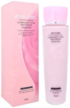 3W Clinic Увлажнение Эмульсия для лица Flower Effect Extra Moisture Emulsion 150мл