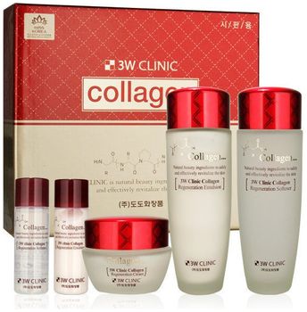 3W Clinic Лифтинг Набор для ухода за лицом Collagen Skin Care 3 Items Set