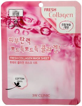 3W Clinic Тканевая маска для лица Коллаген Fresh Collagen Mask Sheet