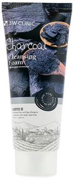 3W Clinic Пенка для умывания натуральная Уголь Charcoal Cleansing Foam 100мл