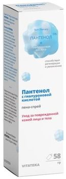 Vitateka пена-спрей пантенол 5% с гиалуроновой кислотой флакон 58 г